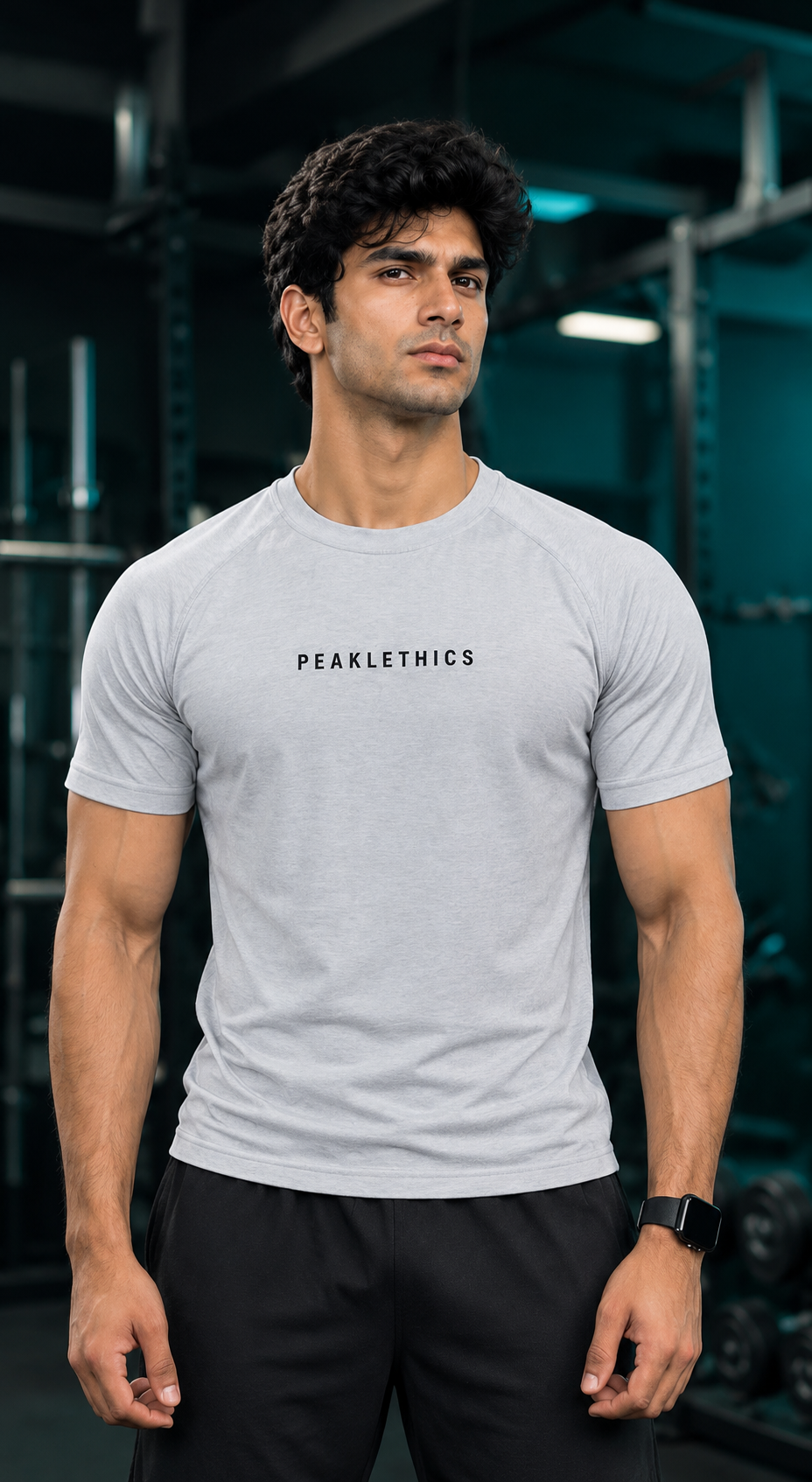 Peaklethics Vapour Grey CoreFlex Lycra Compression T-Shirt thumbnail 2